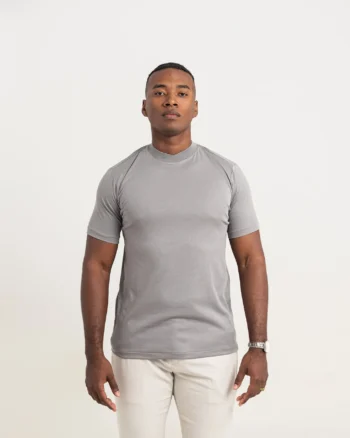 CAMISETA PIMA - GOLA ROLÊ - PRATA
