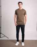 CAMISETA PIMA - GOLA RETA - VERDE